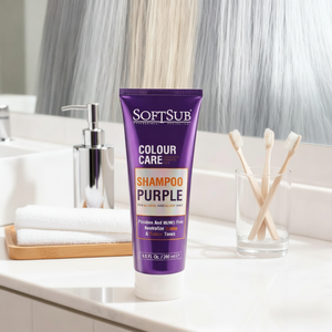 Nouveau produit Softsub 200ml Shampooing capillaire <span class=keywords><strong>violet</strong></span> sans ammoniaque <span class=keywords><strong>pour</strong></span> salon à domicile, soin colorant <span class=keywords><strong>pour</strong></span> tous types de cheveux - Product Image 1