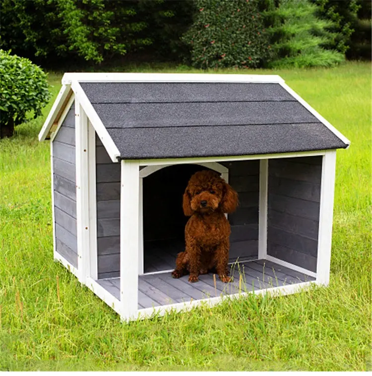 Luxury Durable Weatherproof Solid wood dog kennels large outdoor Pet Dog Kennel House