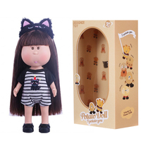 24CM Kawaii Mollige Vinyl-Puppe 3 Sets Sommer- & Alltags-Outfits Strand Café Zuhause Freizeitpuppenkleidung Sammlerstück Geschenk für Mädchen