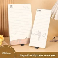 Bloc-notes magnétique personnalisable, extra-long, facile à déchirer, design minimaliste, tableau d'affichage pour réfrigérateur - 4 blocs par ensemble, magnétique