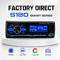 VOLOX S180 YD7388-IC 1 DIN Pemutar MP3 Mobil Lampu 7 Warna Bluetooth Stereo Radio 4-RCA Kontrol Aplikasi Harga Pabrik Grosir