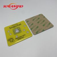 Etiqueta NFC SUNLAN con Logotipo Personalizado Impreso de 100 mm x 25 mm, PVC Impermeable y Resistente a la Intemperie, Tarjeta RFID de 13.56 MHz, Acceso a Redes Sociales y Teléfono
