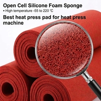 Rouleau de feuille de mousse de silicone rouge résistant aux hautes températures, tapis isolant antidérapant en caoutchouc pour presses à chaud