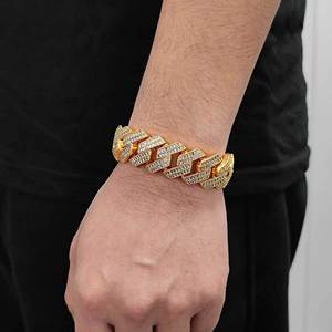 Custom OEM Baguette Moissanite Cuban Link <b>Bracelet</b> 925 Sterling Silver Hip Hop Iced Out VVS Fine Jewelry Wholesale Miami Chain - Product Image 2