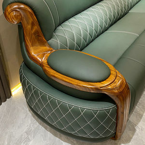 Nuovo <span class=keywords><strong>Divano</strong></span> in Pelle Stile Cinese in Legno Massello per Soggiorno, <span class=keywords><strong>Divano</strong></span> Angolare in Pelle Semplice ed Elegante, <span class=keywords><strong>Divano</strong></span> di Piccole <span class=keywords><strong>e</strong></span> Medie Dimensioni - Product Image 4