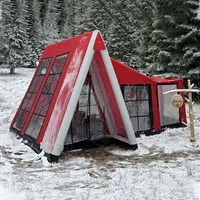 Grande Tente de Camping Gonflable de Luxe 4 Saisons pour Famille, Style Glamping