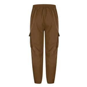 Pantalon cargo léger pour homme avec coutures robustes, design utilitaire, taille haute, en toile - Product Image 3