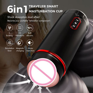 Vibrador Telescópico Compacto con Funda de Silicona 3D Reality, Juguete Sexual para Adultos, Masturbación Automática Masculina para Hombres - Product Image 2