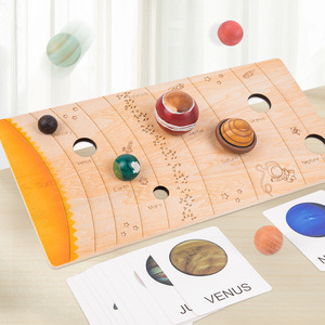 Modelo de planetas del sistema solar de madera, juguete educativo para niños de 3 a 6 años, herramienta de aprendizaje de ciencias - Product Image 3
