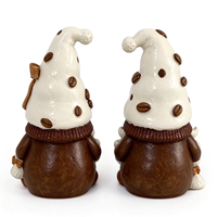 Gnome de café en résine, figurine Tomte suédoise sans visage, décoration de table pour bar à café, ornement de collection pour bureau à domicile