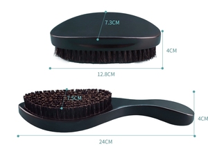 Set di Spazzole per <span class=keywords><strong>Barba</strong></span> con Manico Curvo in Legno 360 Wave, Setole Naturali di Cinghiale, <span class=keywords><strong>Kit</strong></span> per Barbiere e Salone, per la Cura della <span class=keywords><strong>Barba</strong></span> Maschile - Product Image 4