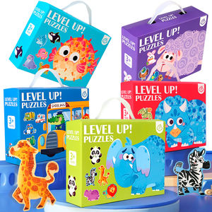 Puzzle Educativo per Bambini 6 in 1 con Animali Cartoon, Giochi da Tavolo in Cartone per Bambini dai 3 ai 6 Anni - Product Image 1