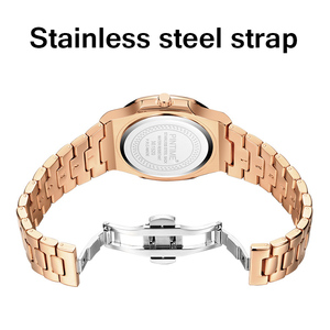 Célèbre marque hommes montre étanche en acier inoxydable bracelet classique hommes Business Casual OEM conception personnalisée Logo montre-bracelet à Quartz - Product Image 3