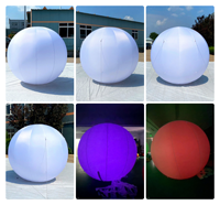 Ballon gonflable géant promotionnel Décoration de ballon hermétique Modèle ballon rond gonflable personnalisé avec LED