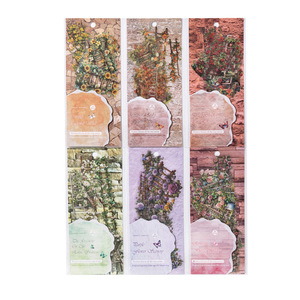 Tangshi PET tinta blanca tira larga pegatina paquete una serie de estilo InS escalera de flores planificadores de mano para paisaje de bricolaje - Product Image 5