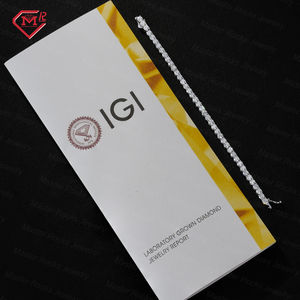 Bracelet de <span class=keywords><strong>tennis</strong></span> en diamant cultivé en laboratoire certifié IGI 3MM Vvs Iced Out Bracelet en diamant en argent 925 - Product Image 4