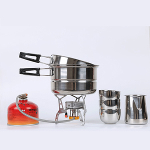野营轻便便携式不锈钢户外野营烹饪茶具 - Product Image 6