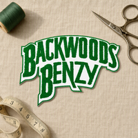 Patch brodé en chenille personnalisé |   Lettres en velours bouclé vert avec bordure blanche et contour vert, applique à coudre
