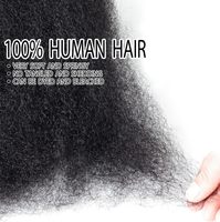 Capelli Umani Vergini Afro Kinky Bulk 100% per Intrecciare, Extension di Capelli Ricci Brasiliani Remy Bulk per Micro Twist Dreadlock Locs