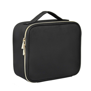 Organizador de bolsa de maquillaje profesional, estuche cosmético de viaje impermeable grande, logotipo personalizado, divisores ajustables, almacenamiento para artistas de maquillaje - Product Image 6