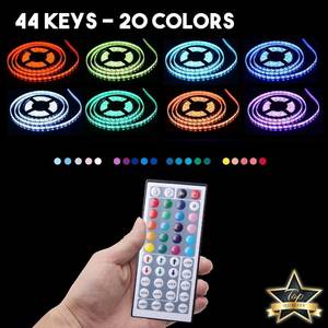 <span class=keywords><strong>Huya</strong></span>-kit led 2835 rgb, tira LED IP65, resistente al agua, 24 teclas, controlador IR, 12v/24v, luz rgb - Product Image 3