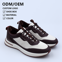 Chaussures de sport pour hommes de haute qualité en cuir véritable respirant, chaussures décontractées à lacets pour la marche en plein air