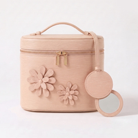 Sac de maquillage en cuir Epi LZ Factory, sac à bandoulière pour femmes, trousse de toilette de voyage avec miroir, étui cosmétique imperméable