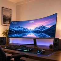 Moniteur PC incurvé personnalisable de 49 pouces, 120 Hz, 240 Hz, 1 ms, IPS, 5K DQHD, 4K, pour jeux PC et projets d'arenas d'e-sport