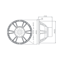 Haut-parleur PA professionnel de 18 pouces pour systèmes Line Array avec aimant en néodyme, subwoofer à bobine mobile de 115 mm