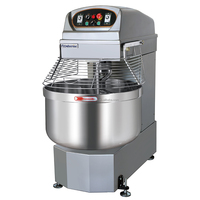 Mélangeur à pâte électrique professionnel commercial 75 kg 200 L, bol en acier inoxydable, contrôle numérique, protection contre la surchauffe pour usage en boulangerie