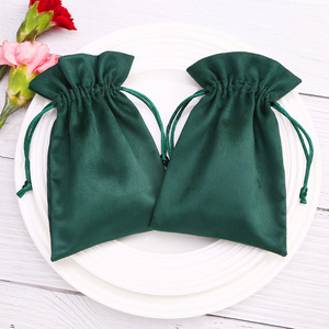 Dark Green Velvet <b>Drawstring</b> Bags 8x10cm 15x20cm Jewelry Storage Gift Packaging <b>Pouches</b> Rectangular Fabric Dust Bag - Product Image 4