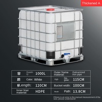 1000L Carré En Plastique IBC réservoir Récipient D'eau Source D'eau Potable Extérieure