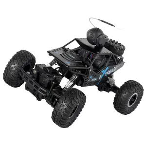 Mobil RC 2.4G skala 1:16, dengan kamera transmisi Waktu Nyata PVC crawler Rock