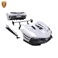 Actualización del kit de carrocería de coche Chalenge para Ferrari 488 2020 capó de motor de fibra de carbono parachoques trasero delantero faldones laterales alerón trasero