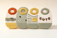 Chaussettes Jacquard Personnalisées pour Bébé, Chaussettes Fines Respirantes en Coton Antidérapantes, Chaussettes Discrètes à Semelle Souple Antidérapante pour Tout-Petits, Idéales pour le Quotidien