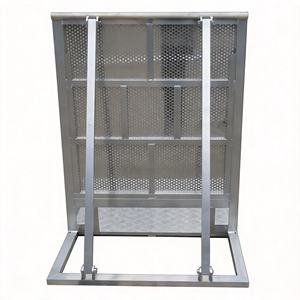 RK Heavy Duty Aluminum 6082-T6 Silver/Black Crowd <b>Control</b> Barrier Lock System Interlocking Security Barricade Fence for Concert - Product Image 1