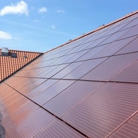 Panneaux solaires photovoltaïques 575w Orange Transparente BIPV Module PV 575 Watt Panneaux solaires rouge orange