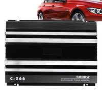 Amplificateur de puissance audio pour voiture VK C266 OEM 12V Classe A/AB, 4 canaux, séparation, matériau aluminium, égaliseurs 50Hz-20KHz