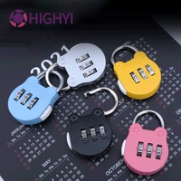 HIGHYI Mini cadenas à combinaison de dessin animé, petit cadenas pour sac de sécurité, cadenas antivol