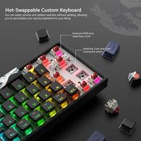 OEM ODM 60 Percent Keyboard Gaming Creamy Mechanical Wired Keyboard Anime HotSwappable RGB Keyboard with PBT Keycaps for Window