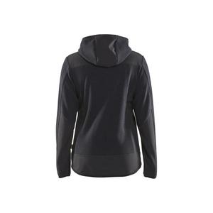 BLAKLADER - 594125369799XS Veste tricotée pour femme Softshell avec capuche Gris foncé/Noir-EAN 7330509804773 WORK JACKETS - Product Image 2