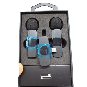 Micrófono Lavalier inalámbrico a prueba de viento K9 con reducción de ruido original, micrófono de solapa doble individual para <span class=keywords><strong>vlogging</strong></span> en teléfonos <span class=keywords><strong>Android</strong></span> y iPhone - Product Image 2