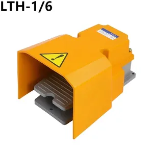 LTH-1/6 interrupteur au pied coque en aluminium pièces de Machine-outil point d'argent interrupteur à pédale de réinitialisation industrielle