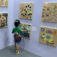 Panel Pembelajaran Dinding Moetry untuk Taman Kanak-Kanak, Papan Aktivitas Kayu, Permainan Sensorik Edukasi W75*T45cm untuk Prasekolah Montessori