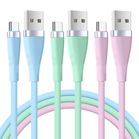 Câble USB-A vers C en PVC pour téléphone portable, 3A, cuivre pur, couleurs macaron, câble de charge rapide