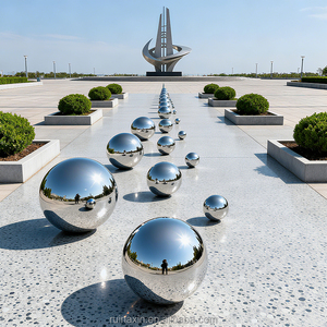 Tùy Chỉnh Màu Sắc Đánh Bóng Gương Nhìn Nhìn Sphere Cho Ngoài Trời Giáng Sinh Trang Trí Thép Không Gỉ Bóng Vườn - Product Image 1