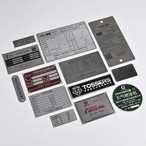 Copper Aluminium Alloy Metal Nameplate Logo Labels Sticker Industry Machine Sign Board Tag