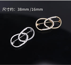 Perle Clip Strass Boutons Or Base Cristal Charmes Embellissements Diy Bijoux Accessoires De Mariage - Product Image 3