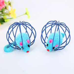 False <b>Mouse</b> in Rat Cage Interactive Pet <b>Cat</b> <b>Toy</b> Ball for <b>Cats</b> Assorted Opp Bag Stocked 10pcs 16g 6cm - Product Image 4