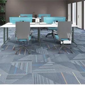 Machine Made Carpet Tiles Supplier from China Pp / Nylon Waterproof Fireproof Carpet Tile 50x50